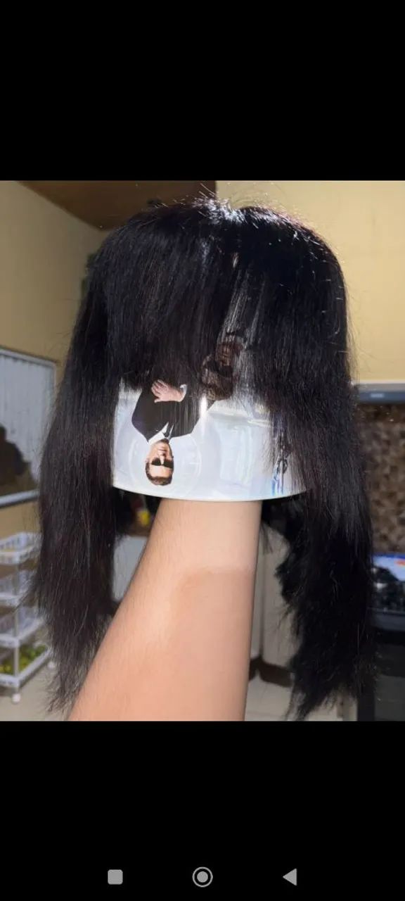 Peruca cabelo humano liso 