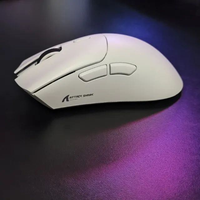 Mouse Gamer Sem Fio Attack Shark R1 Preto e Branco 18000 DPI Bluetooth e 2.4G - Foto 3