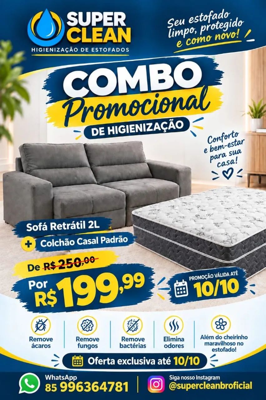 Limpeza de sofá 