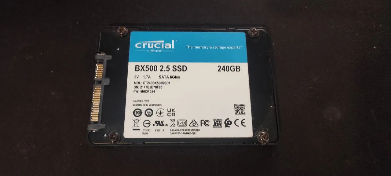 Ssd Crucial 240gb - Armazenamento - Niterói, Canoas 1498789922 | OLX