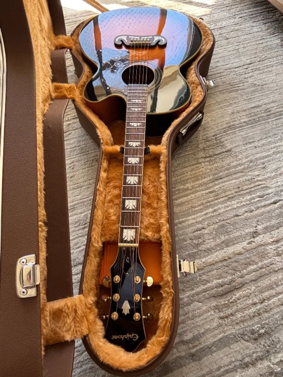  Violão Epiphone EJ-200 CE Sunburst - Foto 2