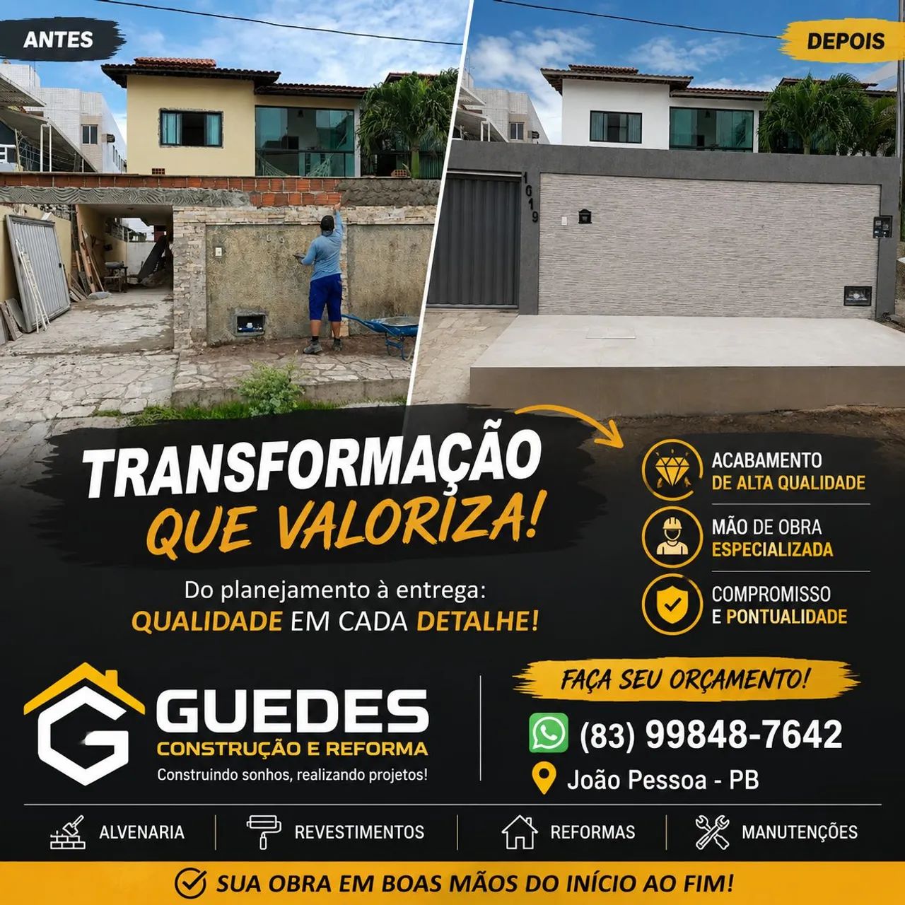 Pedreiro  Guedes profissional 
