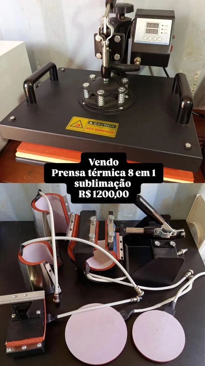 Prensa térmica 8 em 1