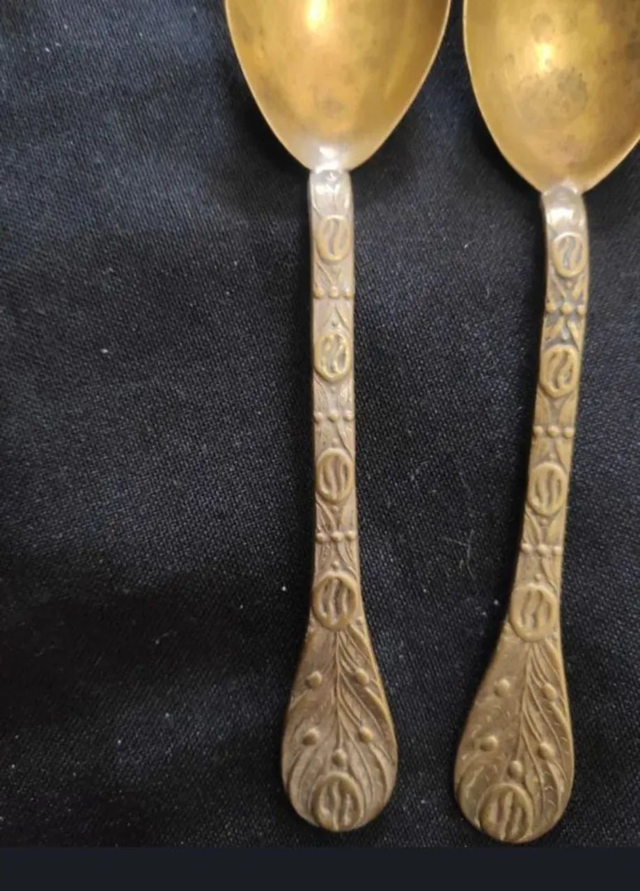 Colheres antigas banhadas a ouro  - Foto 2