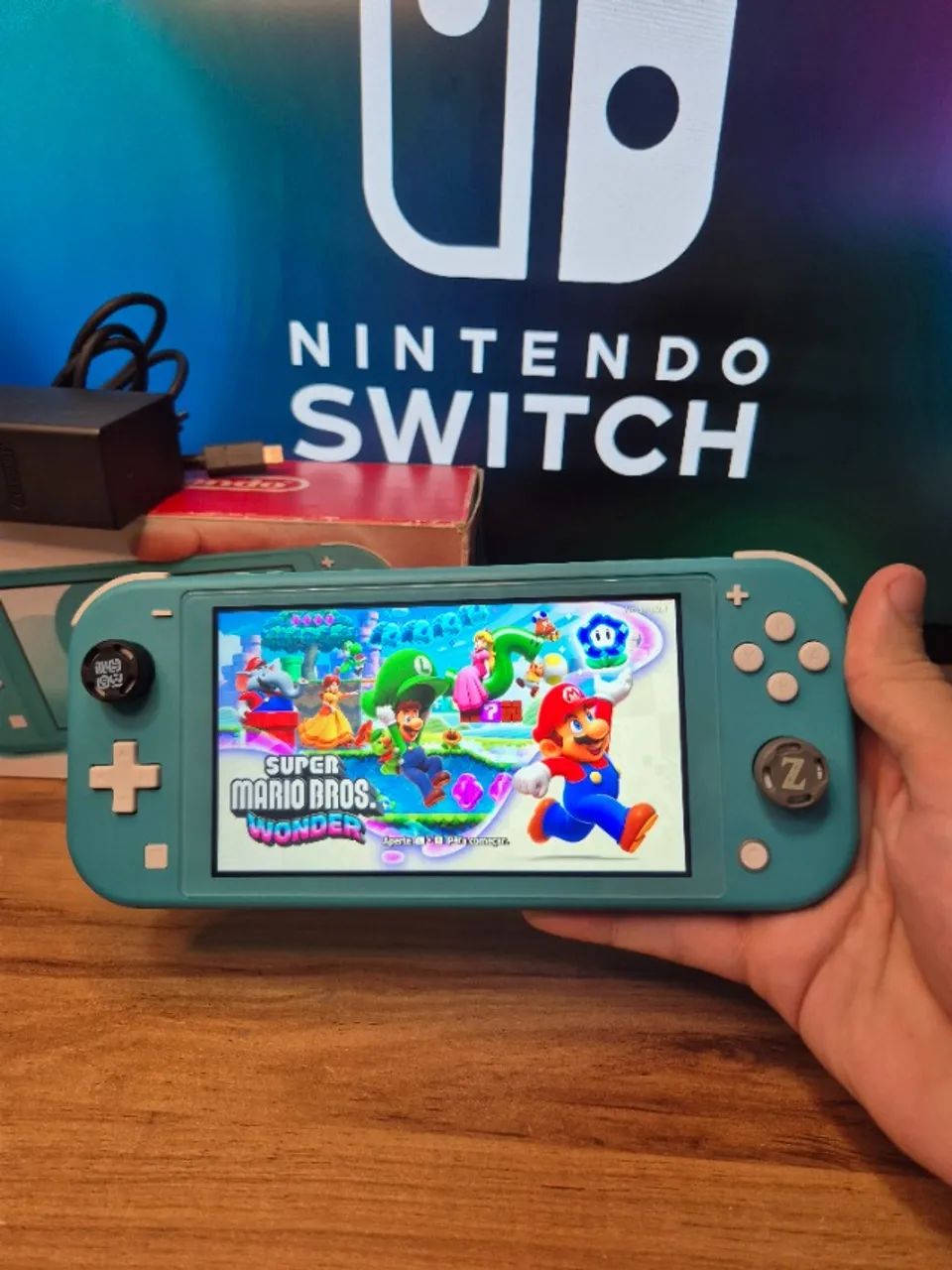 Nintendo switch lite desbloqueado completo na caixa, 128GB + 32GB