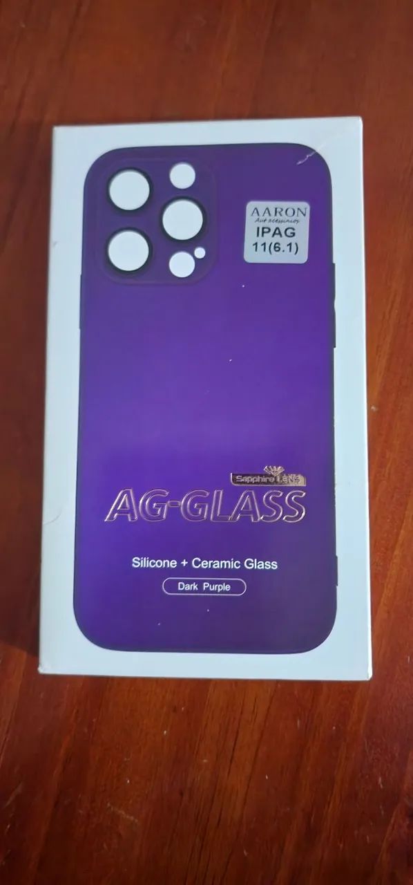 Case de proteção para IPhone 11 AG-GLASS<br>Silicone + Ceramic Glass Case - Foto 4