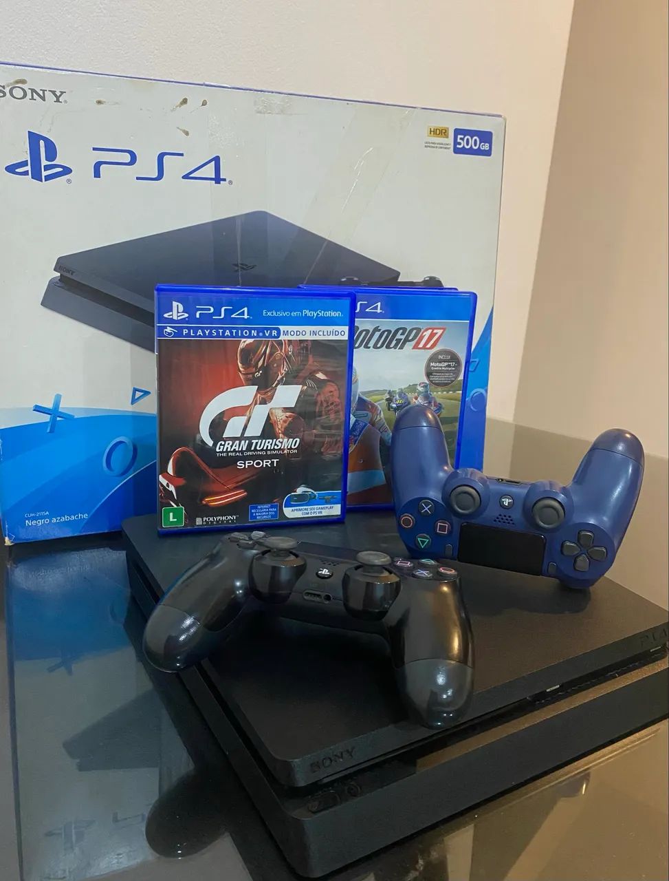 PlayStation 4 slim completo - com caixa e jogos - Foto 4