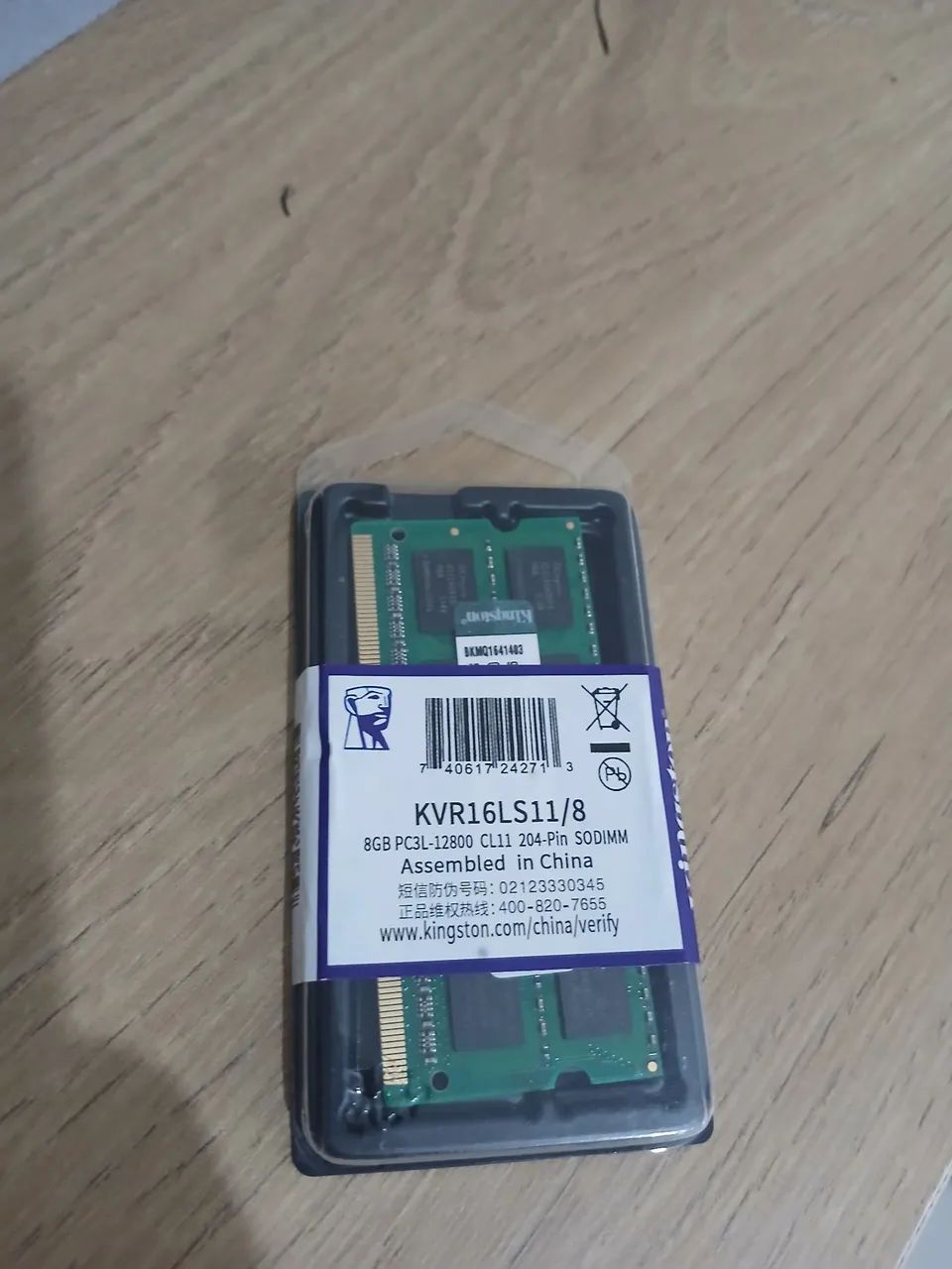 Memória ram 8gb Kingston