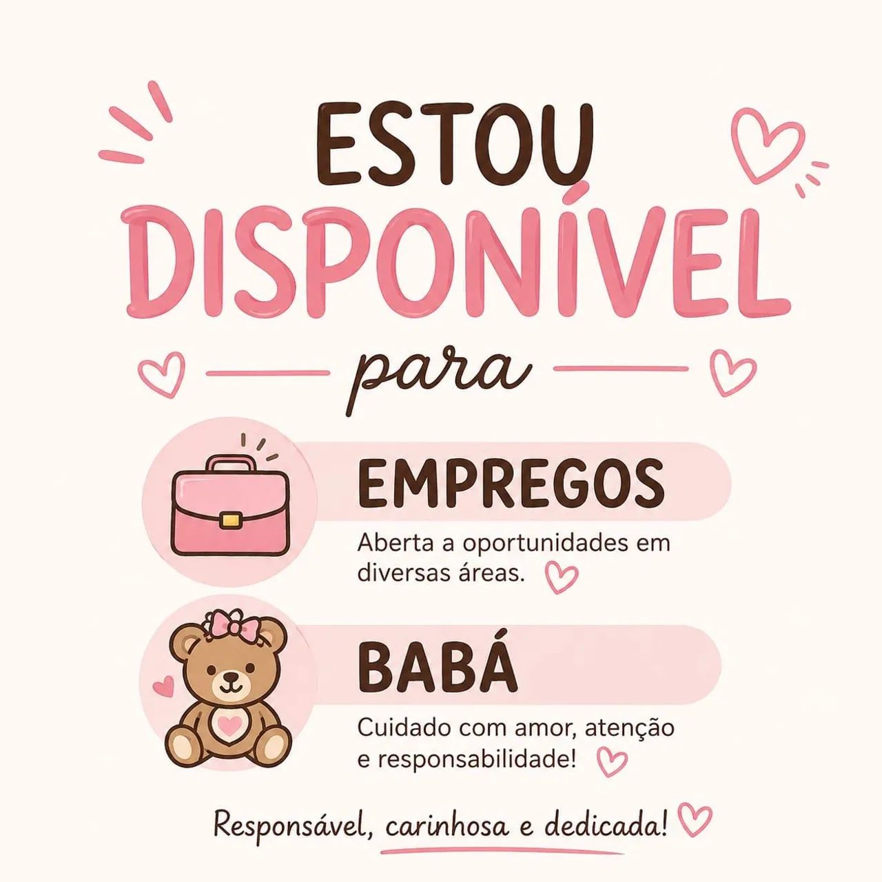 Cuidadora de idosos e crianças