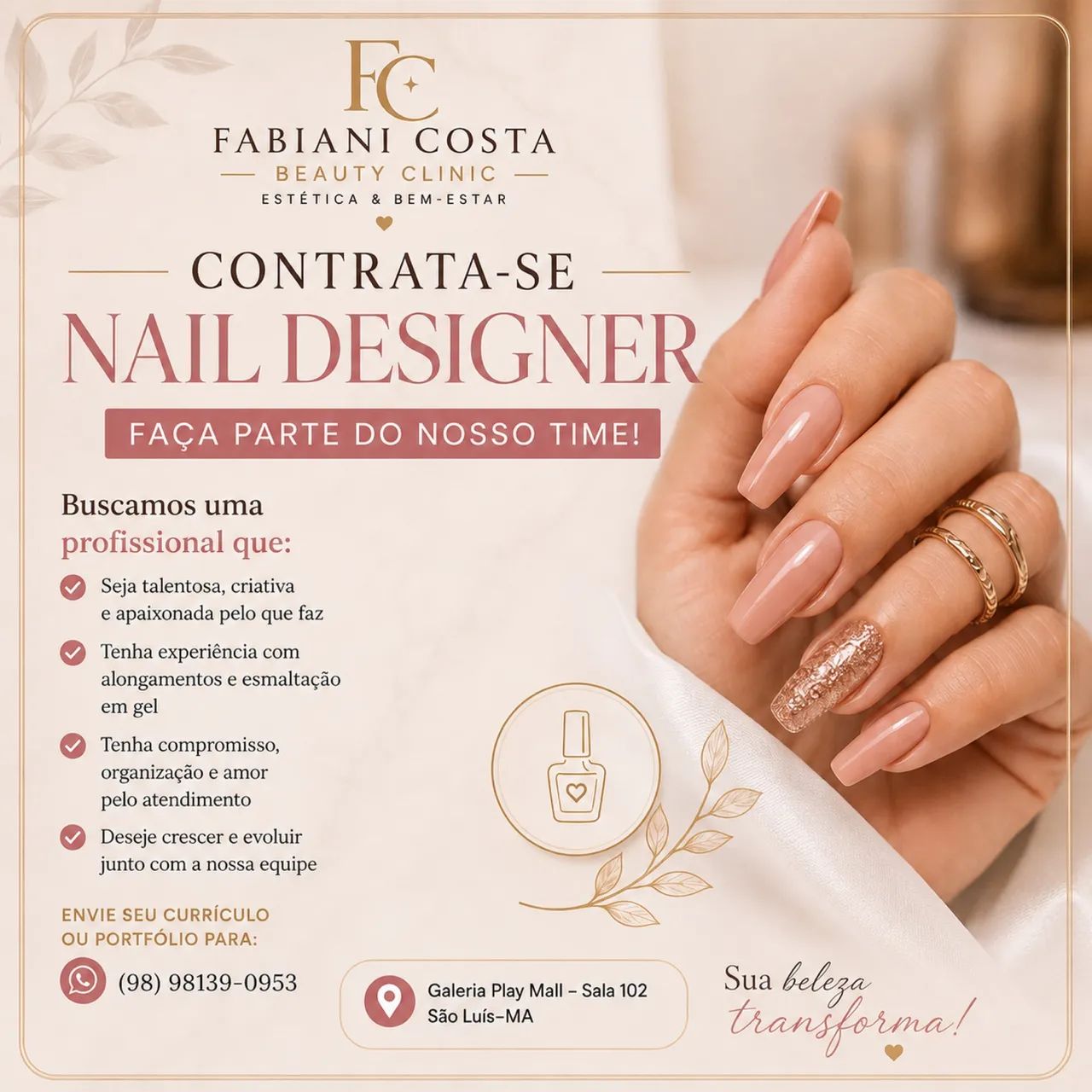 Vagas de Nails Designer