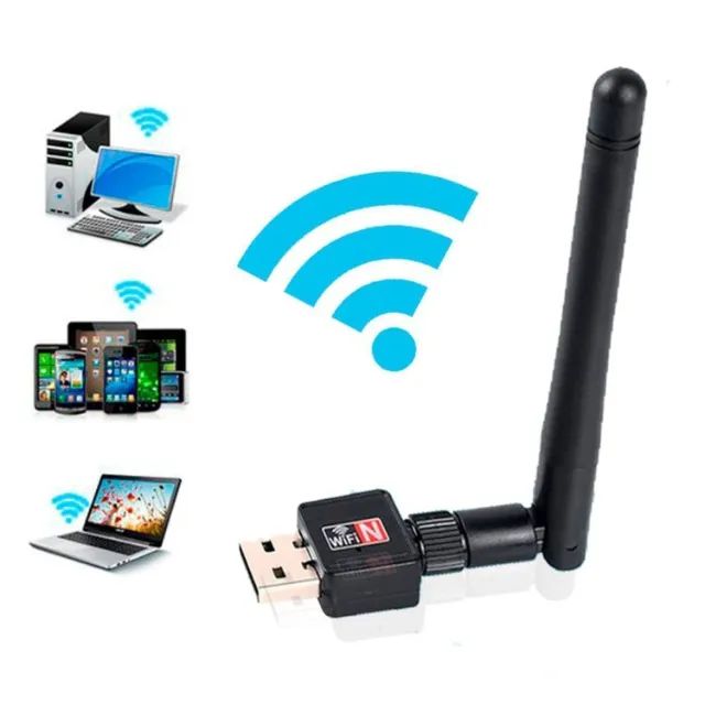 ANTENA WIFI ADAPTADOR WIRELESS 900MB/S USB PC NOTEBOOK