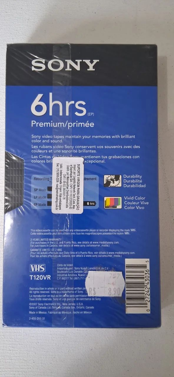 Fita vhs sony premium nova/lacrada  - Foto 2