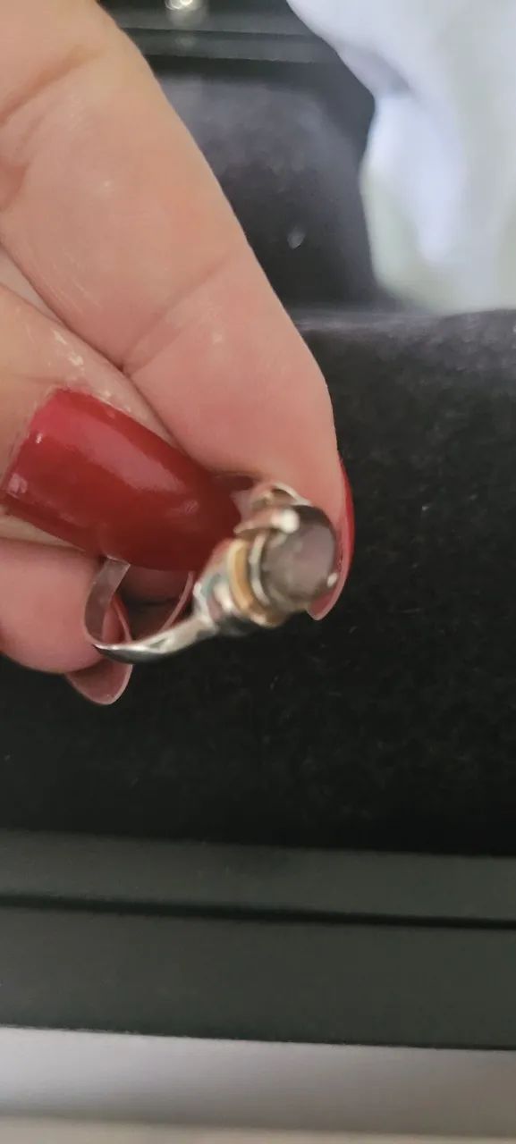 Anel de prata com ouro 14k  - Foto 4