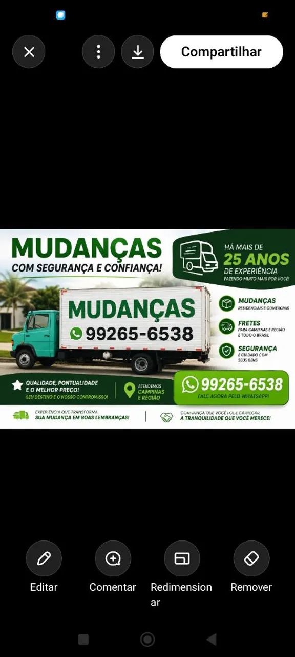 Mudanças e fretes em Paulínia e região 