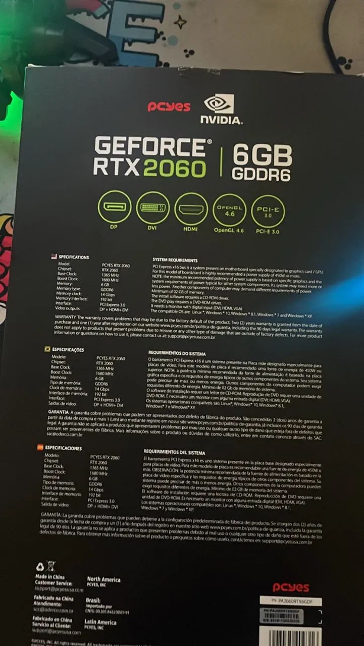 RTX 2060 6GB NVIDIA - Foto 2