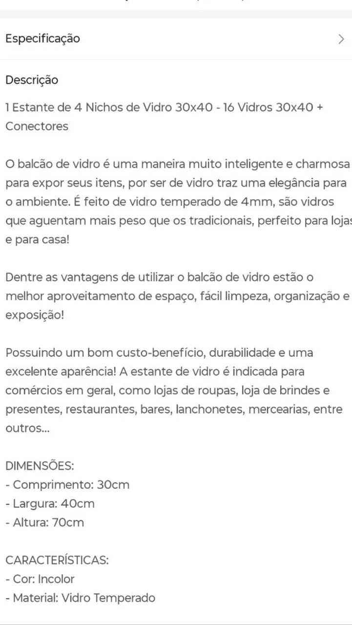 Estante de vidro nova - Foto 2