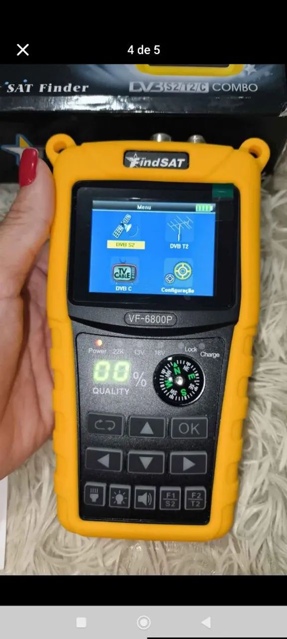 Localizador de Sinal Digital FindSAT VF-6800P Combo (S2 / T2 / C) - Foto 4