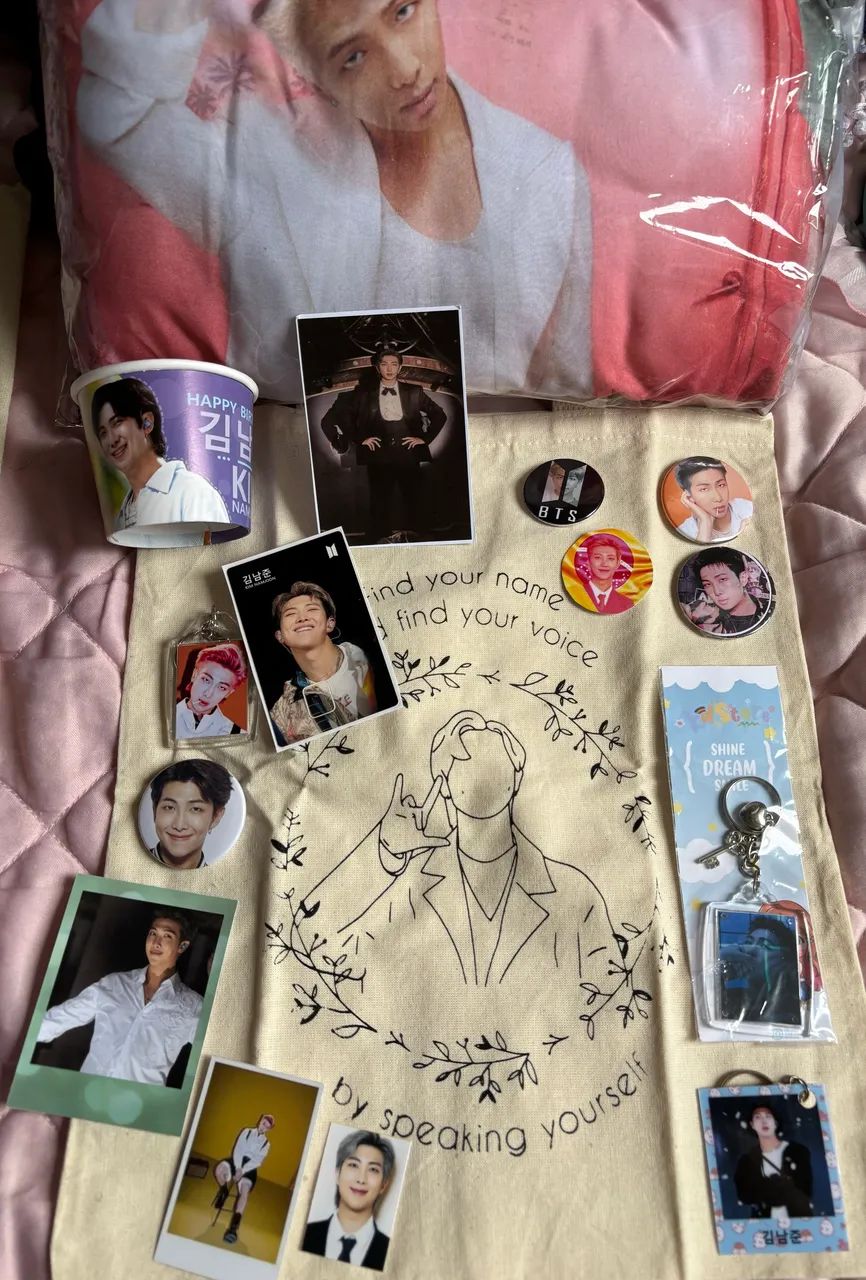 kit completo do Namjoon + itens grandes (ecobag e almofada) - Foto 5
