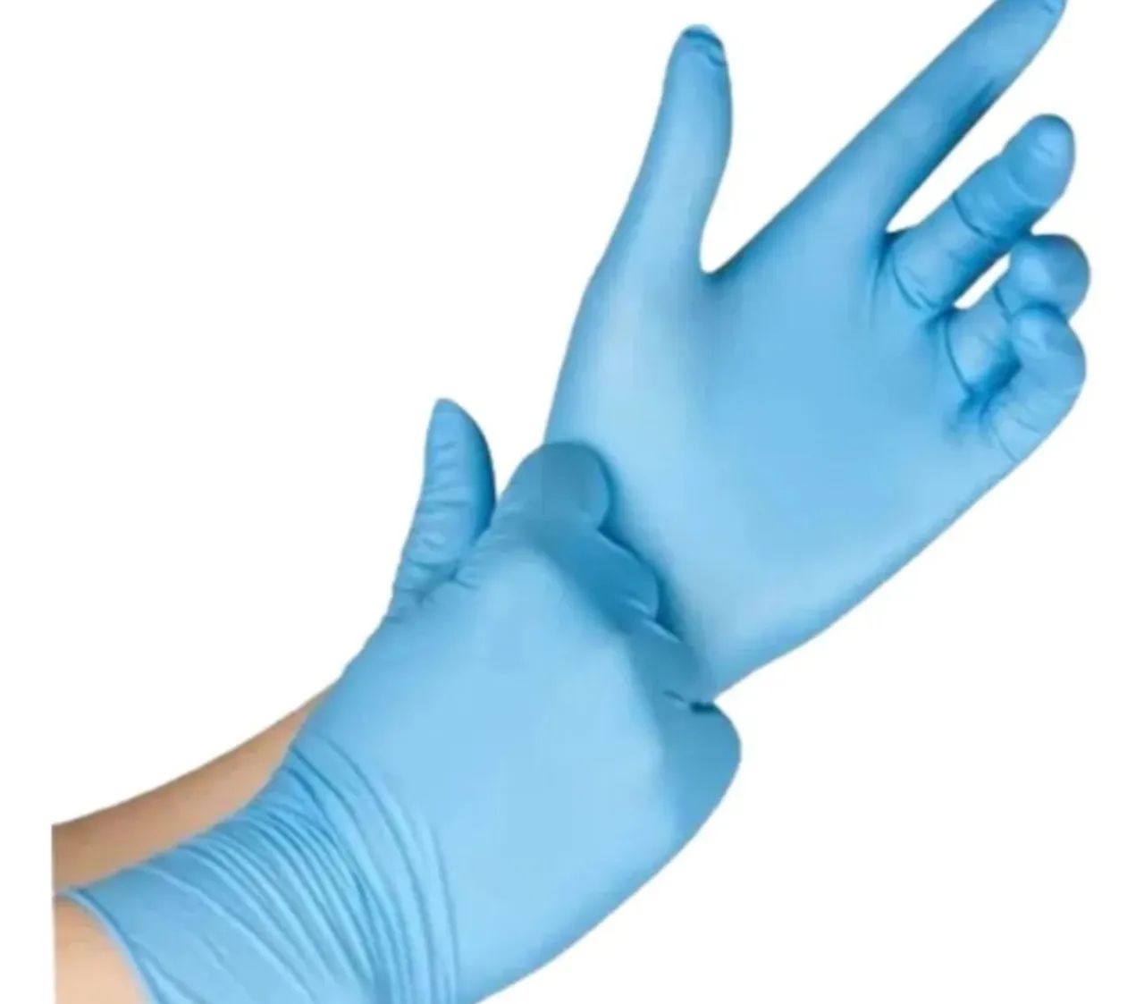Luva Nitrilica Vabene Azul -  TAM P - Foto 4