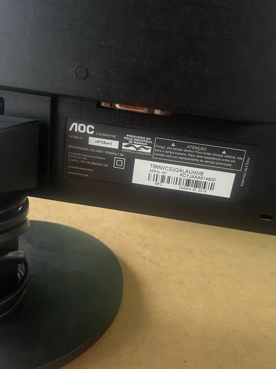 Monitor Aoc 19 polegadas  - Foto 3