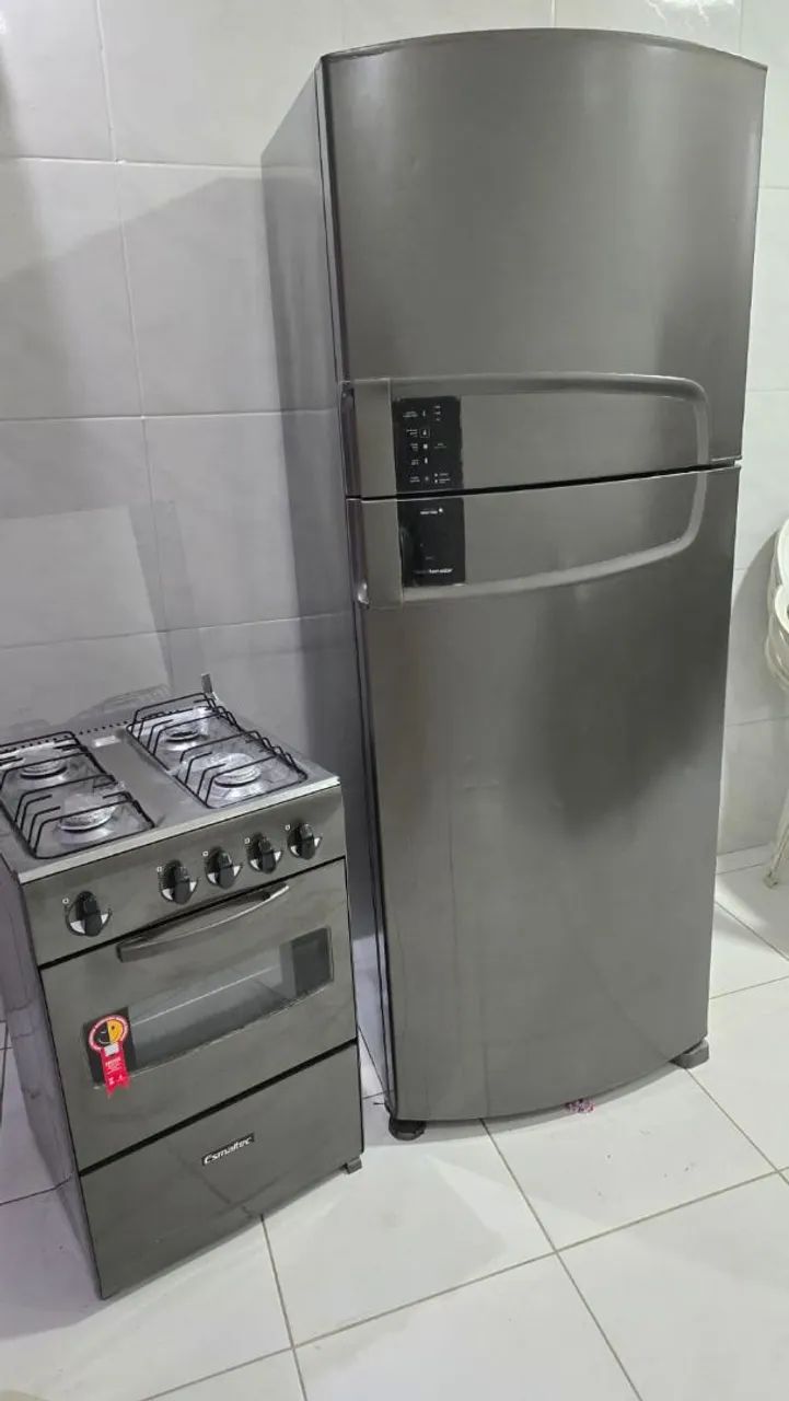 KIT FOGÃO E GELADEIRA DUPLEX 