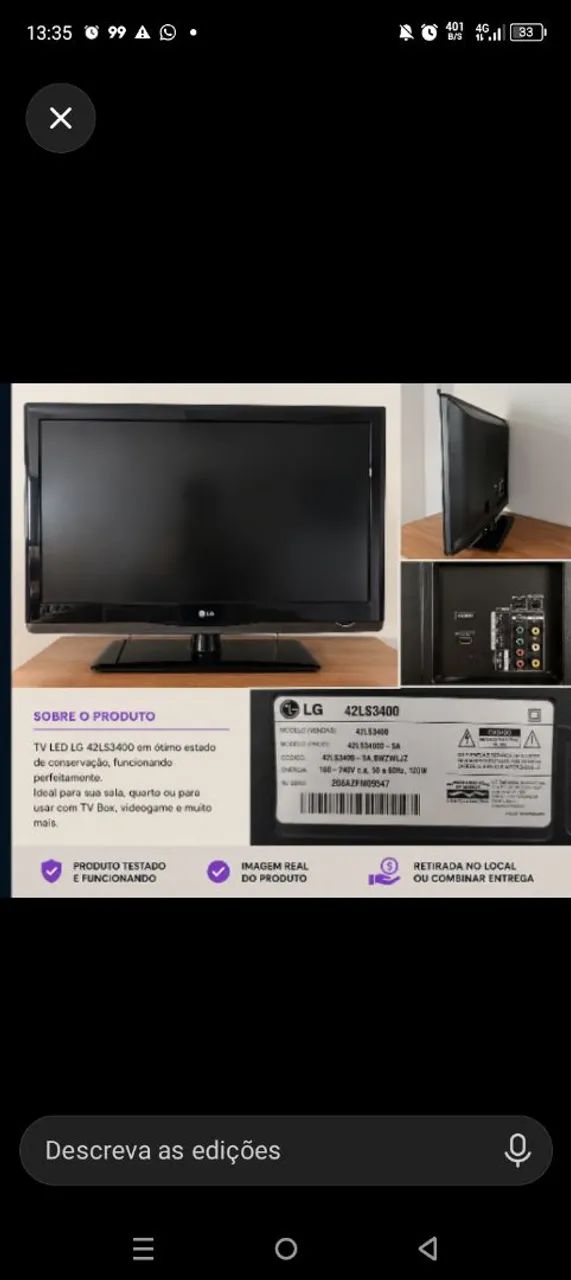 Televisão LG 42