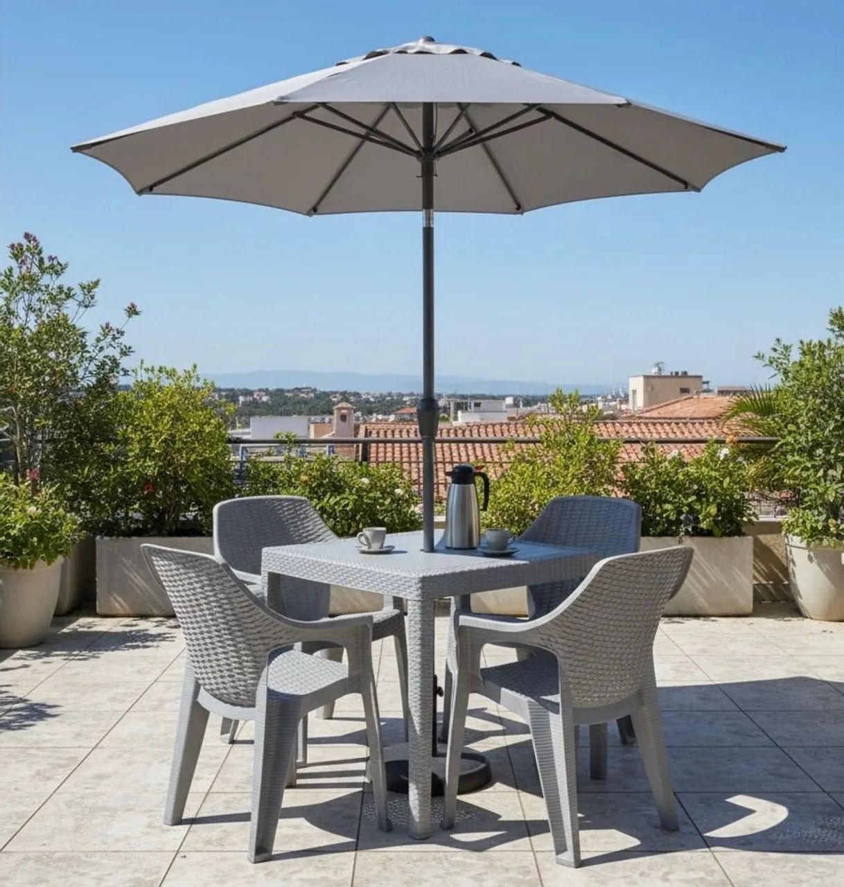 Jogo de mesa plástico estilo rattan