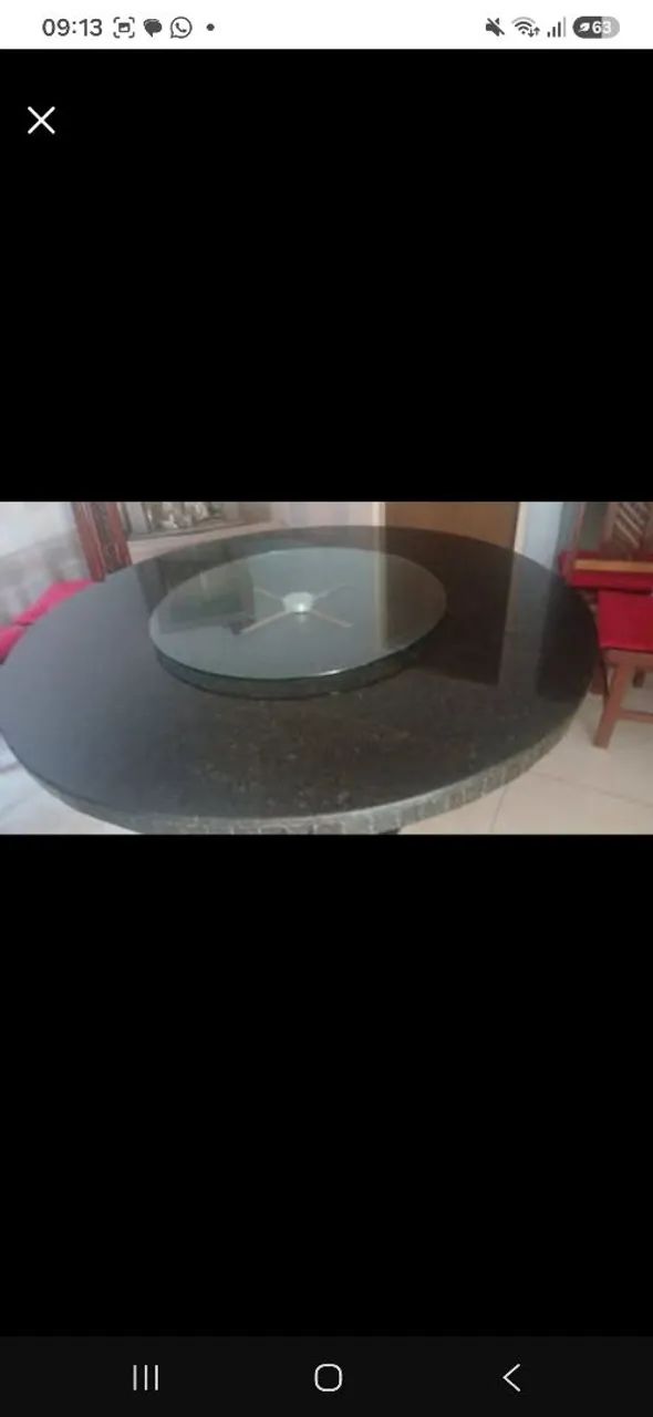 Mesa de Mármore com centro giratório de vidro - Foto 3