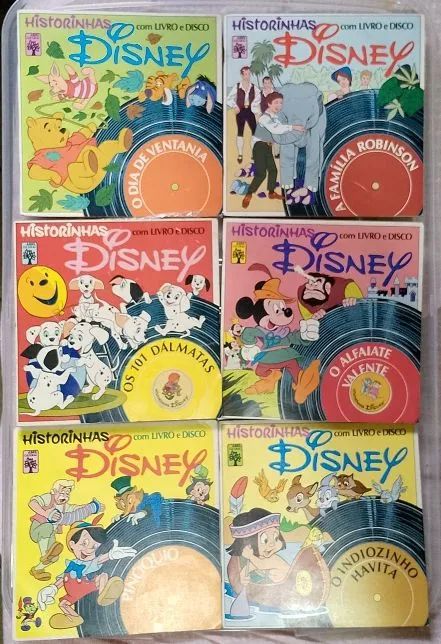 Historinhas Disney com Livro e Disco - Lote 5