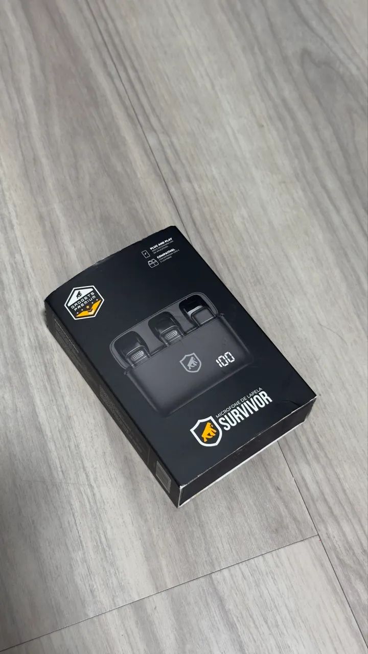 microfone de lapela gshield survivor seminovo - Foto 3