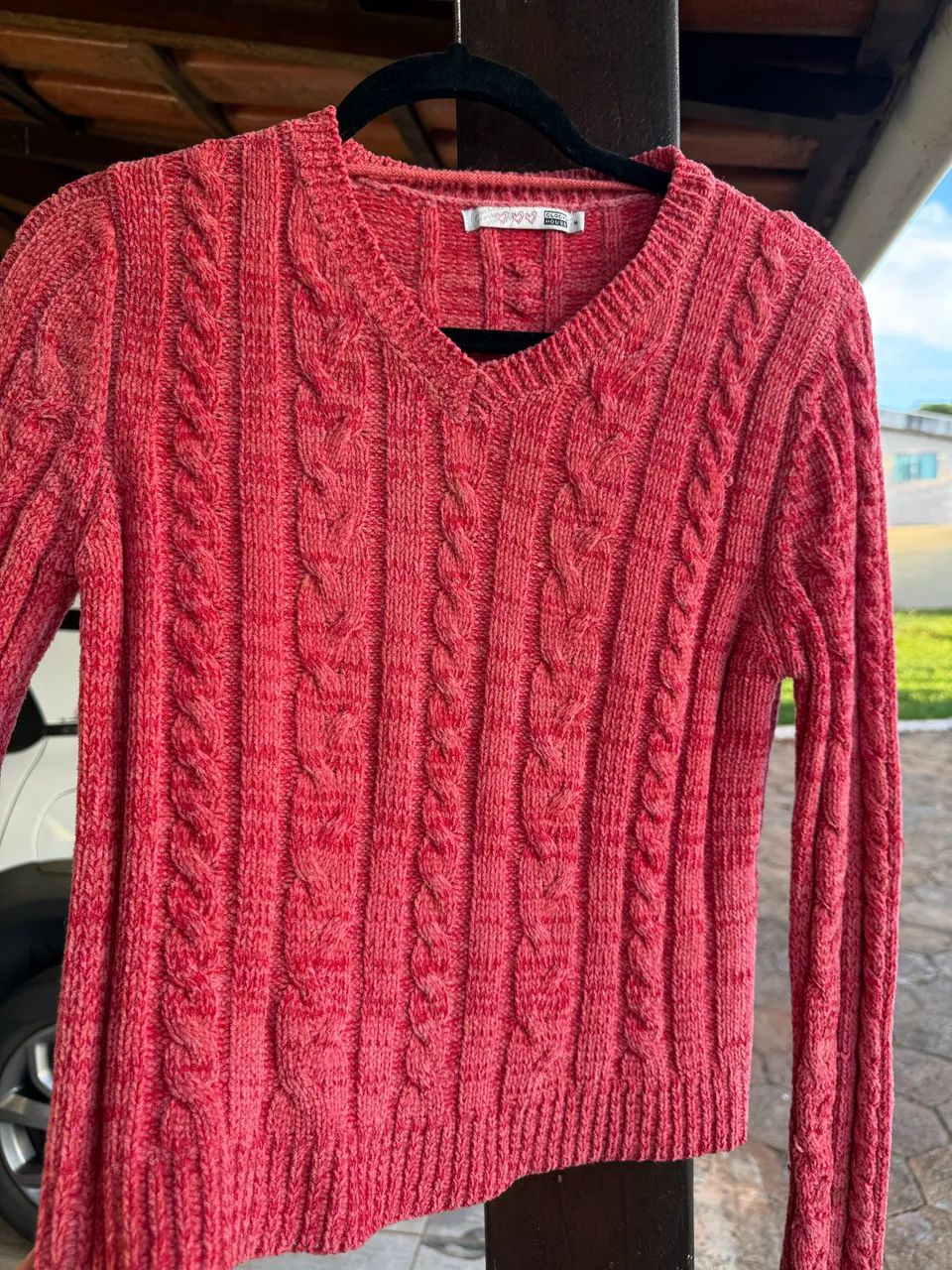 SUÉTER TRICÔ ROSA TRANÇADO ? ESTILO EUROPEU ? PINTEREST - Foto 2