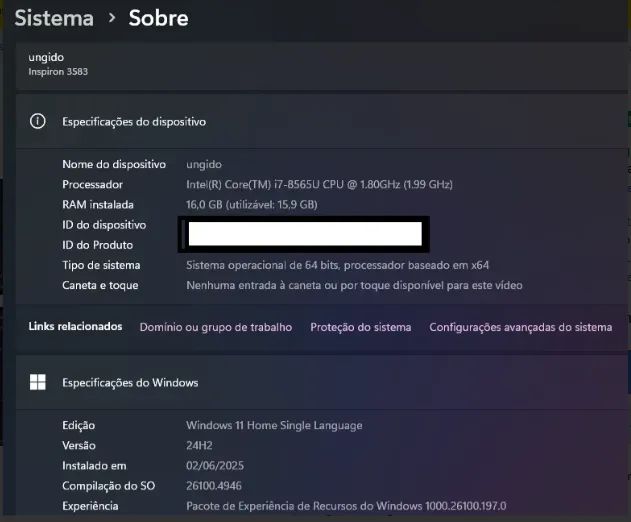 Notebook Dell Snow Lake i7, 16GB RAM, SSD + HD 628GB, Upgrade - Foto 2