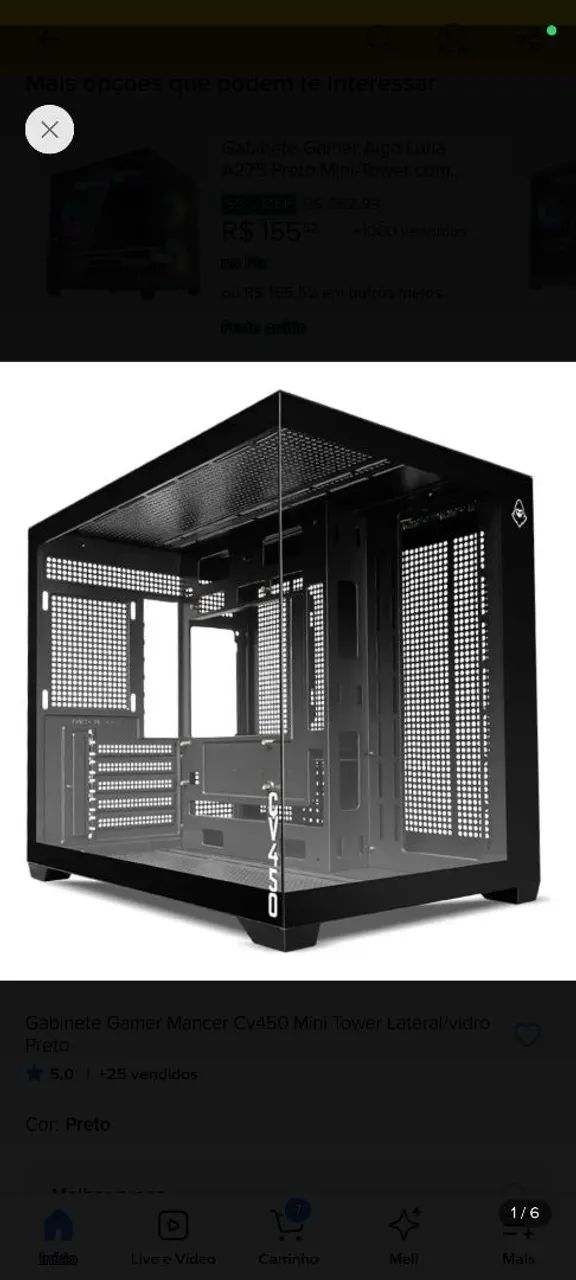 Gabinete mancer cv450 pouquíssimo usado  - Foto 3