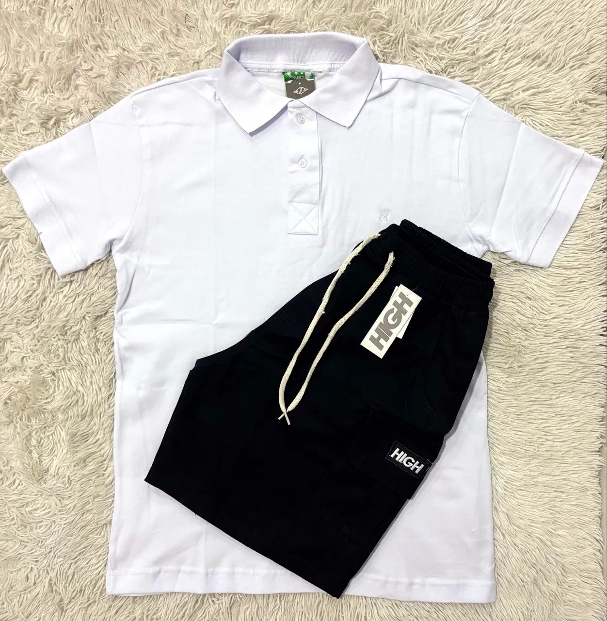 Kit Camisa Polo e Bermuda Cargo 