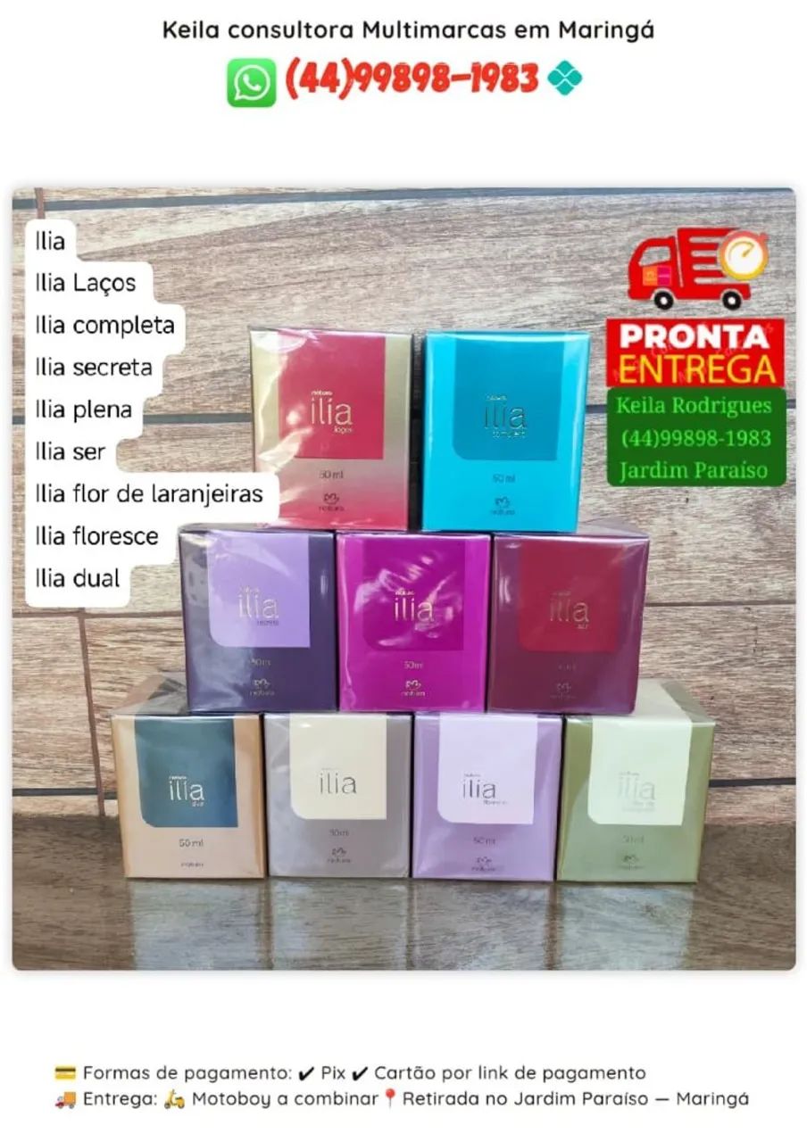 Perfume natura Ília pronta entrega 