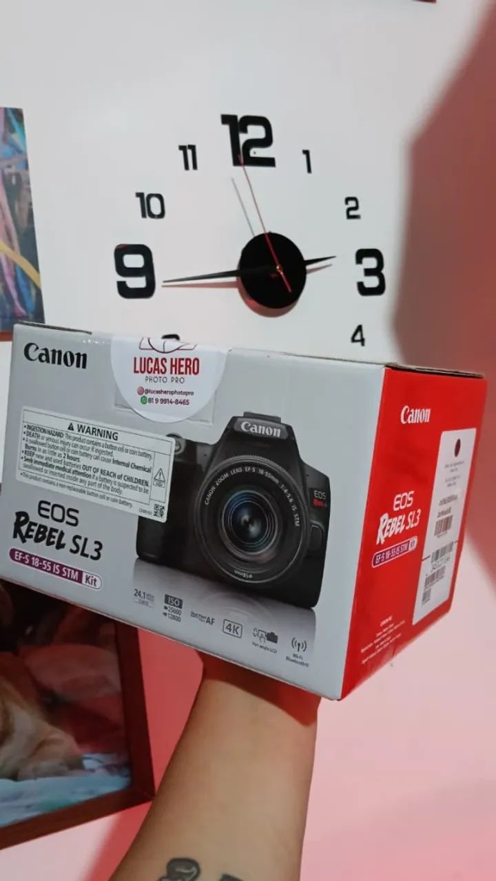 CÂMERA CANON SL3 NOVA