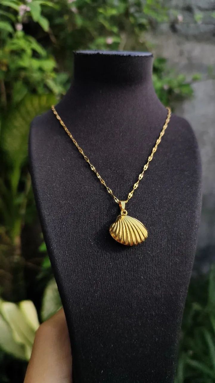 Colar moda praia dourado aço Inoxidável  - Foto 4