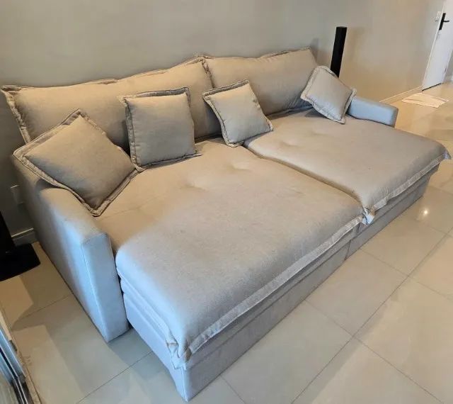 SOFÁ RETRÁTIL COM MOLAS ENSACADAS E BAÚ GIGANTE ! CONFORTO E QUALIDADE ! - Foto 3