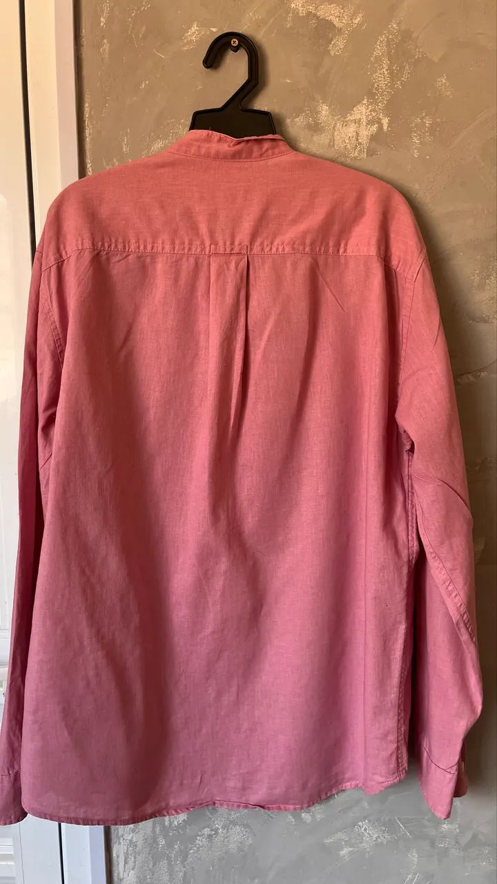 camisa social marfinno rosa g - Foto 2