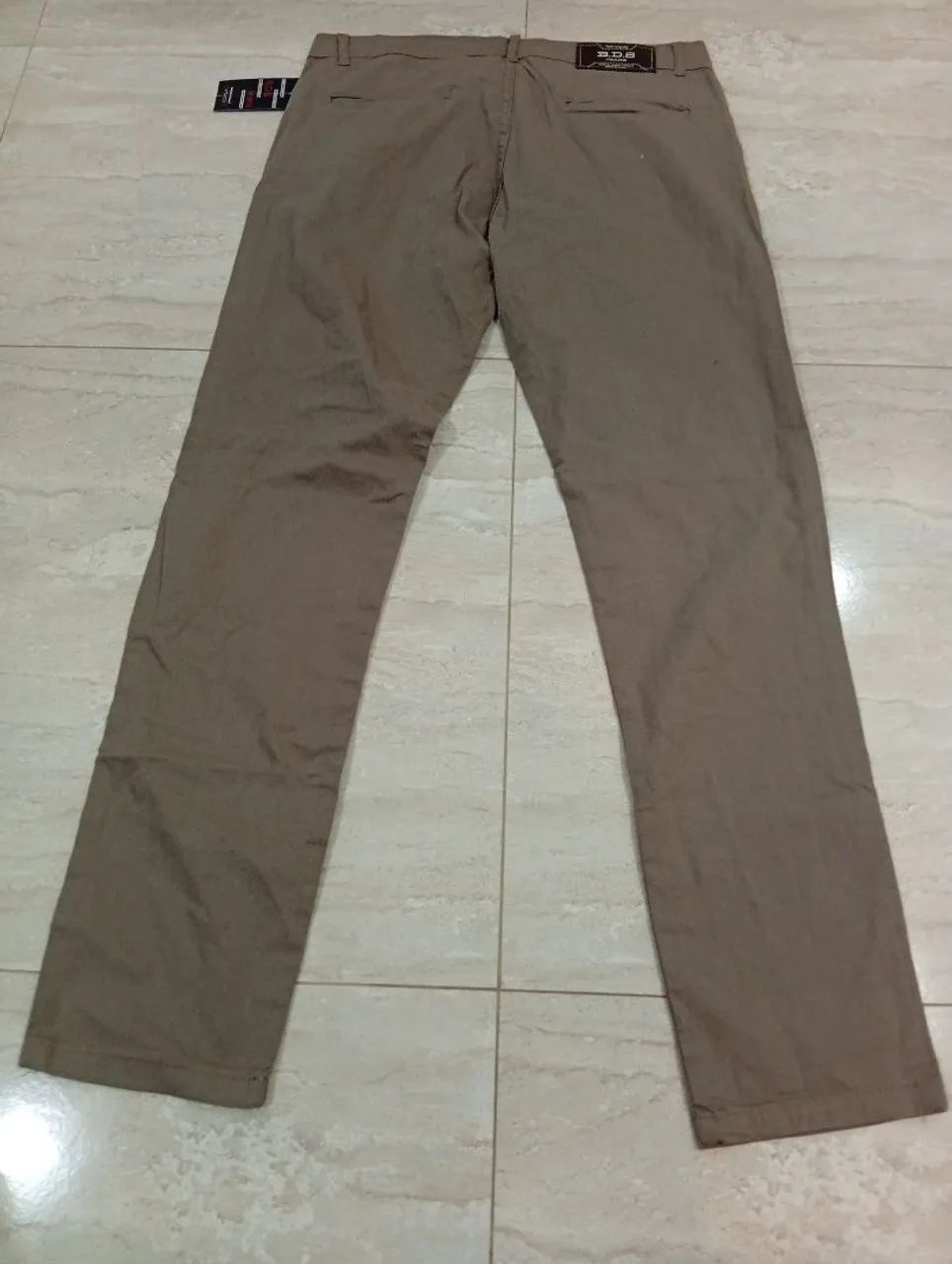 Calça Sarja Masculina Bege 44 - Nova - Foto 3