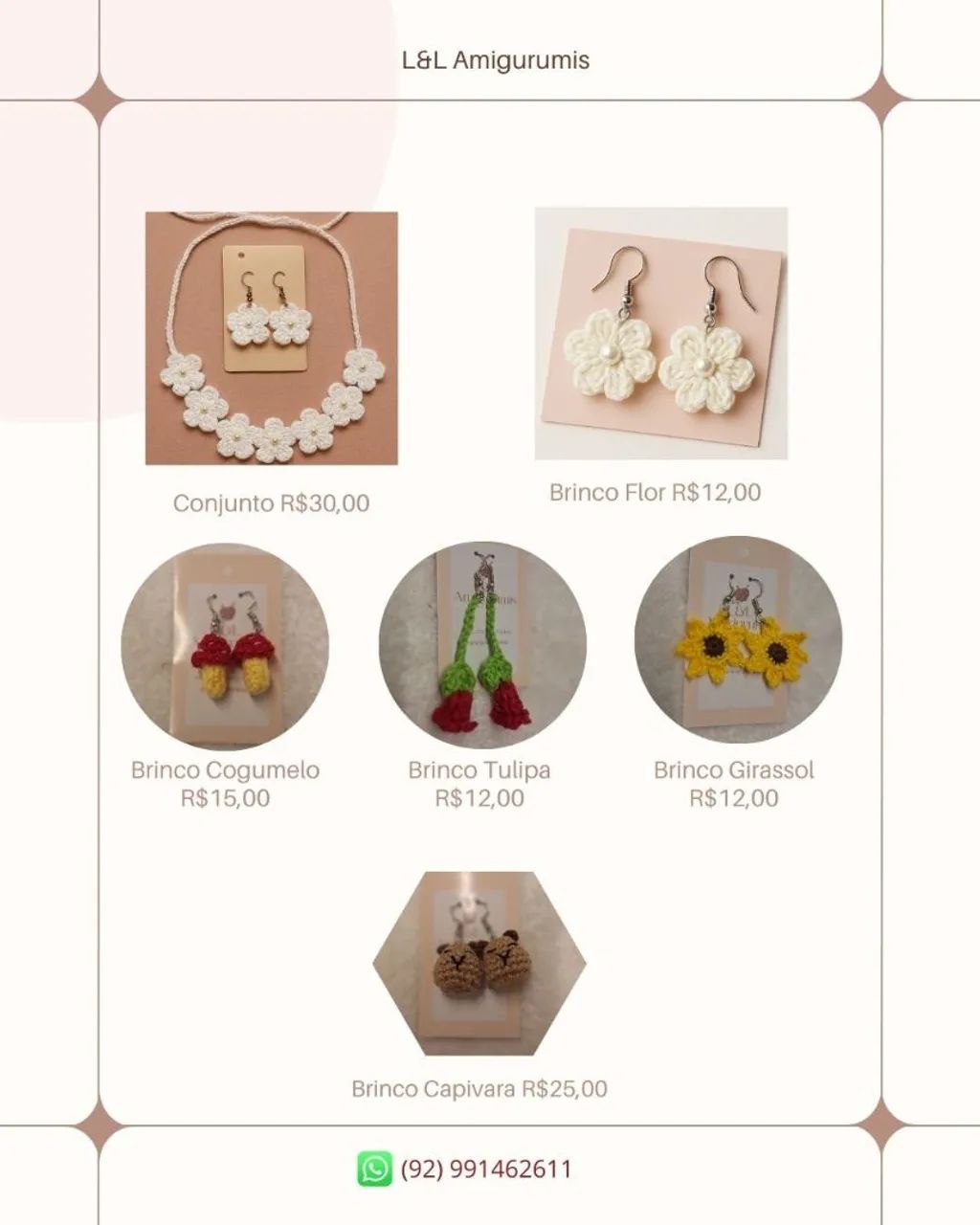 Jóias em crochê 