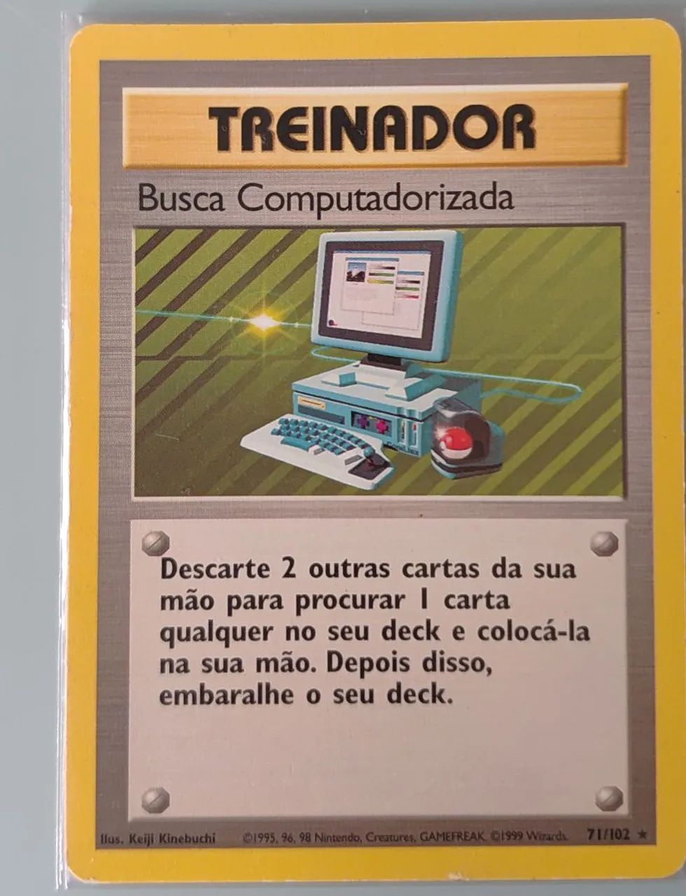 Carta Busca computadorizada Pokemon TCG Original Base set