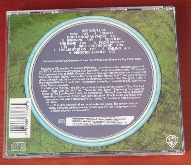 CD - Christopher Cross - Christopher Cross 1979 - Foto 4