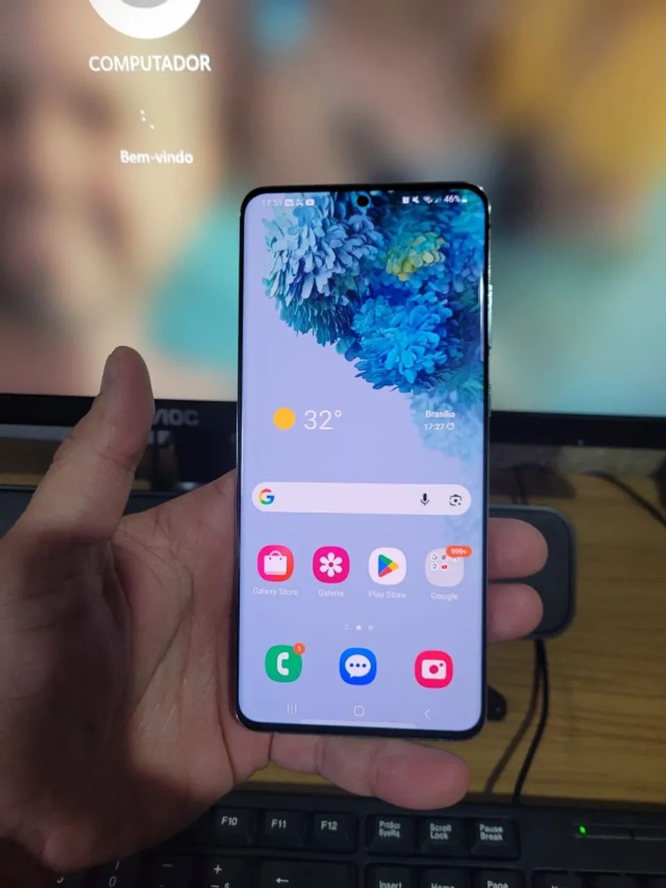 Celular S20+ 128GB Zerado, funciona tudo.  - Foto 3