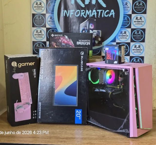 CPU Gamer Rosa Intel Core i7 e Monitor - Foto 2