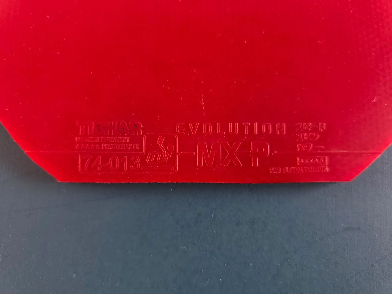 Borracha de tênis de mesa Tibhar Evolution MX-P (2.1-2.2 vermelha) - Foto 3
