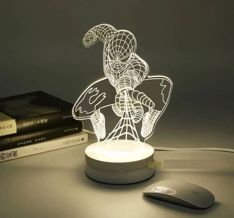 luminaria 3D do homem aranha 
