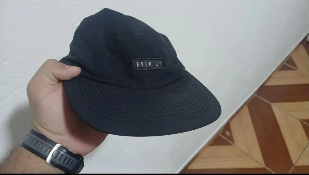 Boné Aba Reta Five Panel Evasecret Water Strapback Impermeavel Preta - Foto 2