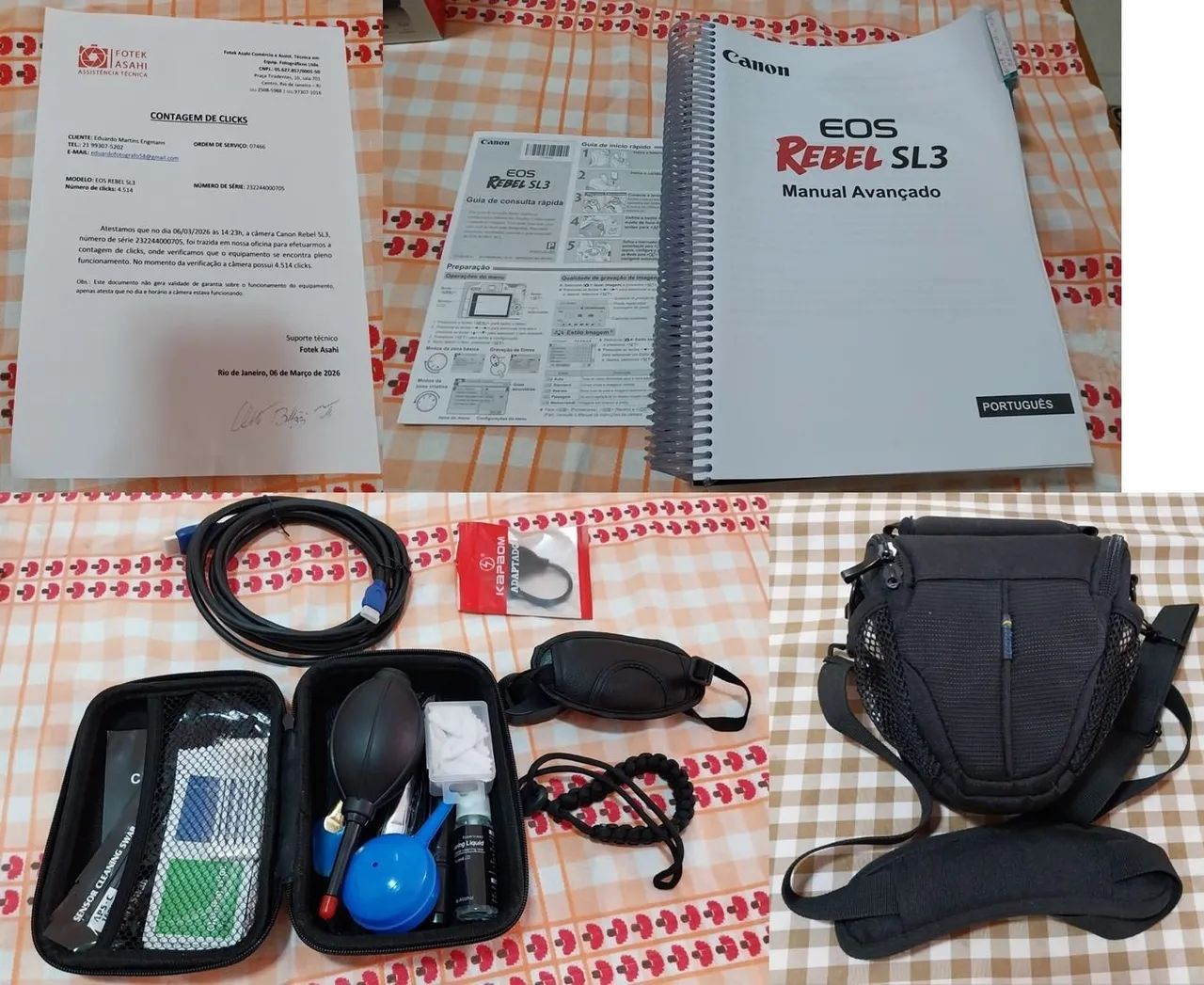 Camera Canon Sl3 com lente 18-55mm kit e acessórios com brindes Ótimo estado conservação  - Foto 6