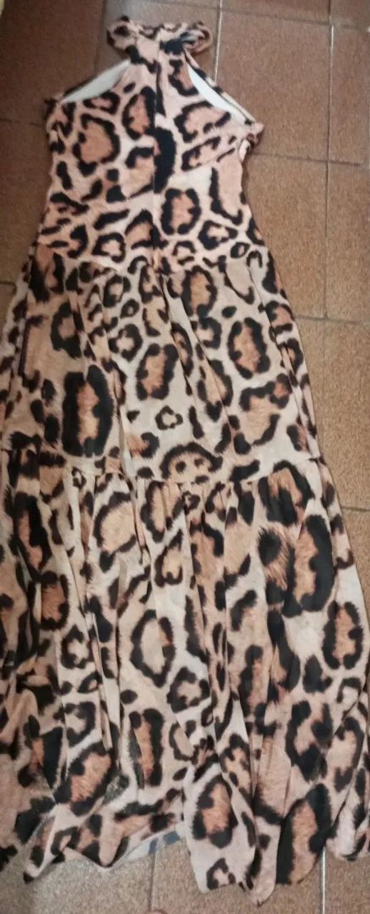 Vestido longo chambray oncinha - Foto 2